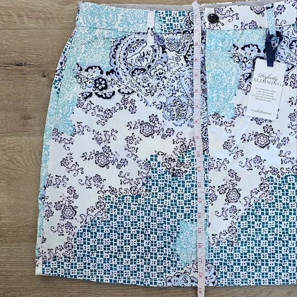 Paisley Floral Stretch Skort Womens Size 12 Pockets - Picture 4 of 7